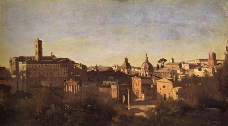Corot Camille The forum of the garden farnes oil painting picture